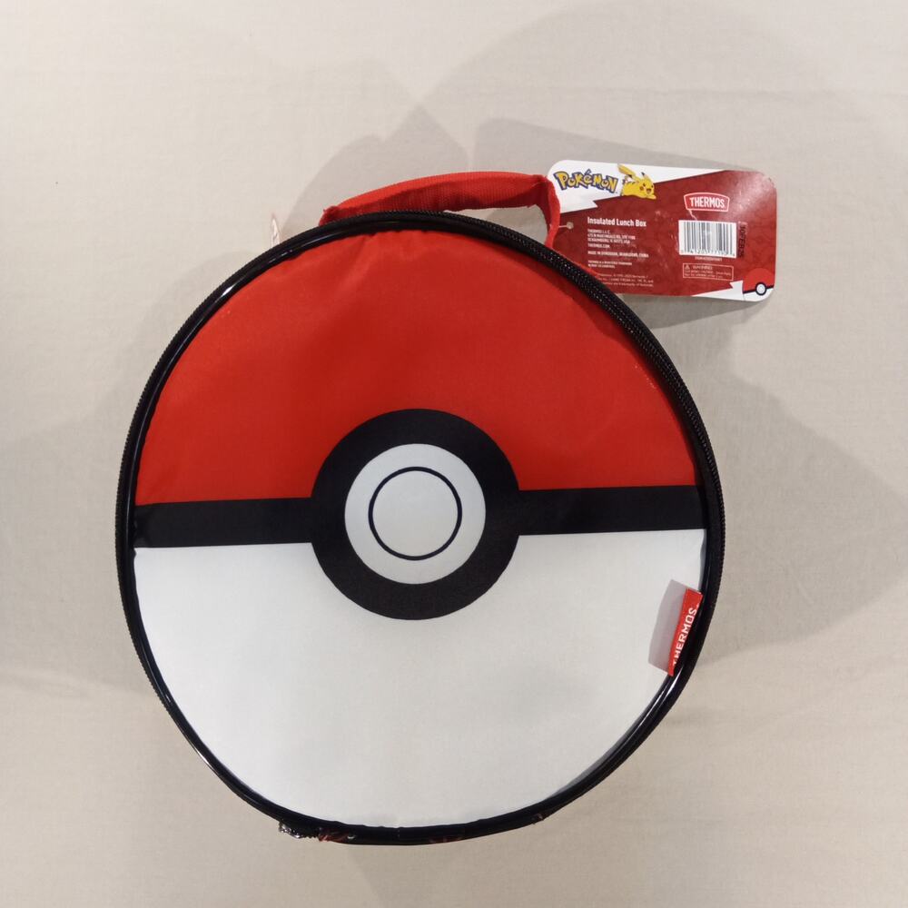 Thermos Pokémon Poké Ball Insulated Lunch Box Round Red White‎ Black NWT